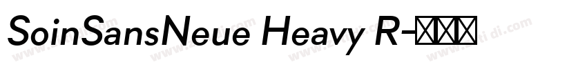 SoinSansNeue Heavy R字体转换